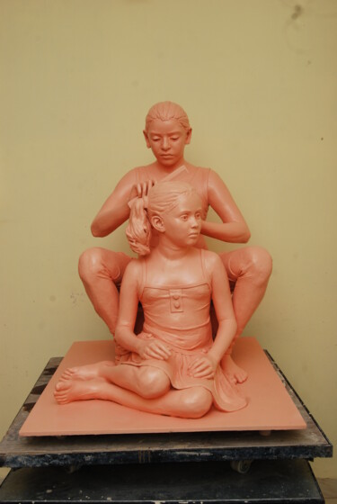 Скульптура под названием "Runanubandh [For sa…" - Supriya Shinde, Подлинное произведение искусства, Металлы