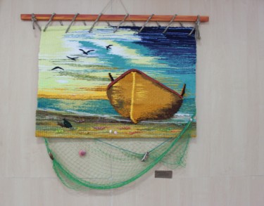 Textile Art titled "МАТРОС,ТВОЙ КОРАБЛЬ…" by Viktoriia Mironova, Original Artwork, Home Décor