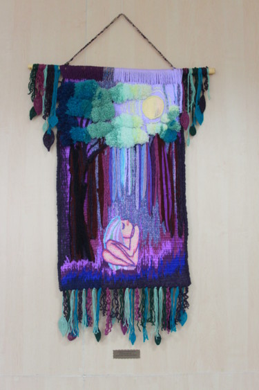 Textile Art titled "МОЙ ЛЕС" by Viktoriia Mironova, Original Artwork, Tapestry