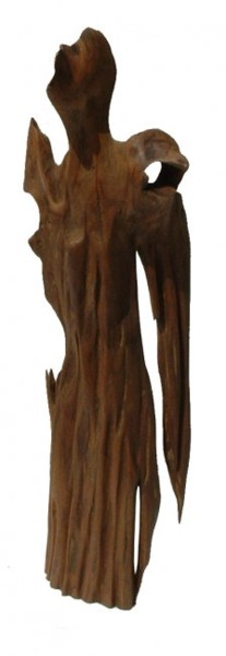 Sculpture titled "One Wing Angel" by Suresh Pant, Original Artwork, Wood