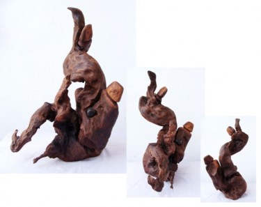 Sculpture titled "Tango" by Suresh Pant, Original Artwork, Wood