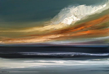 Pintura titulada "Winter seascape" por Michel Suret-Canale, Obra de arte original, Oleo