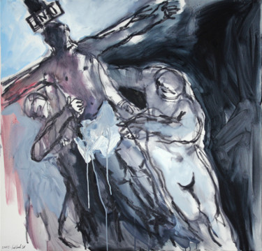 Pittura intitolato "INRI" da Michel Suret-Canale, Opera d'arte originale, Olio