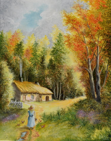Peinture intitulée "Le retour des champ…" par Gérard Jéhin, Œuvre d'art originale, Huile