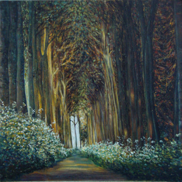 Painting titled "Alley. Acrylic land…" by Suriko, Original Artwork, Acrylic