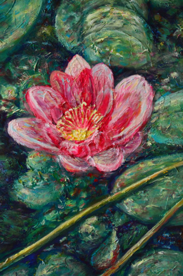 Digital Arts titled "Lotus. Acrylic pain…" by Suriko, Original Artwork, Digital Painting