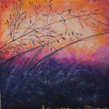Painting titled "Sunset. Acrylic pai…" by Suriko, Original Artwork, Acrylic