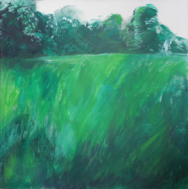 Painting titled "Green forest" by Suriko, Original Artwork, Acrylic