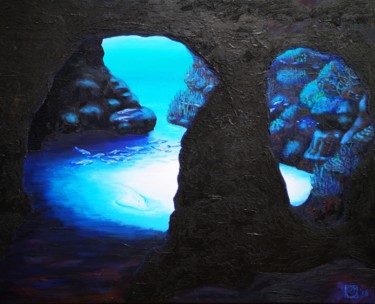 Картина под названием "Escondite" - Karlijn Surminski, Подлинное произведение искусства, Масло Установлен на Деревянная рама…