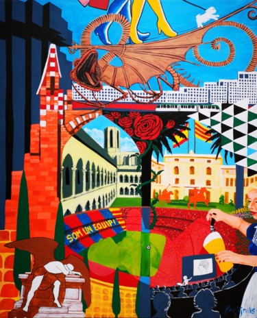 제목이 "Barcelona Districts…"인 미술작품 Karlijn Surminski로, 원작, 아크릴 알루미늄에 장착됨