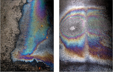 Fotografie getiteld "Spills Diptych #01" door Susan Bowen, Origineel Kunstwerk, Digitale fotografie