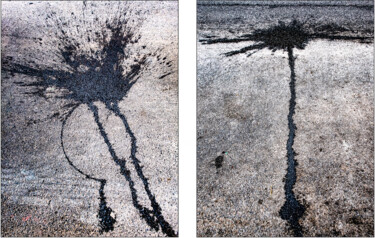 Fotografia zatytułowany „Spills Diptych #03” autorstwa Susan Bowen, Oryginalna praca, Fotografia cyfrowa