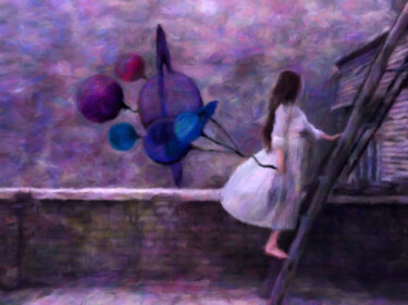 Digitale Kunst mit dem Titel "Jupiter's Daughter" von Susan Maxwell Schmidt, Original-Kunstwerk, Digitale Malerei