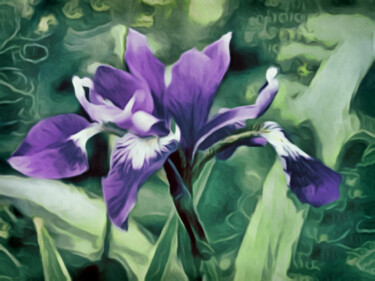 Digital Arts titled "Jardin du Viole - G…" by Susan Maxwell Schmidt, Original Artwork, Digital Painting