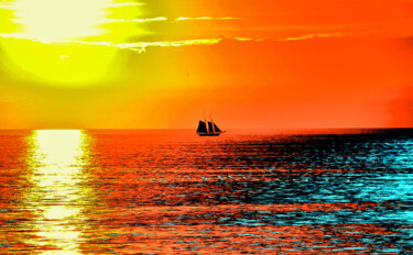 Photographie intitulée "Sail" par Susan Maxwell Schmidt, Œuvre d'art originale, Photographie manipulée