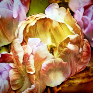 Digitale Kunst mit dem Titel "Parrot Tulips" von Susan Maxwell Schmidt, Original-Kunstwerk, Digitale Malerei