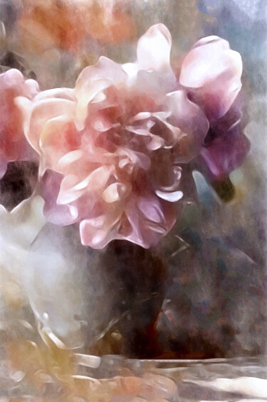 Digitale Kunst mit dem Titel "Soft Pastel Peonies" von Susan Maxwell Schmidt, Original-Kunstwerk, Digitale Malerei