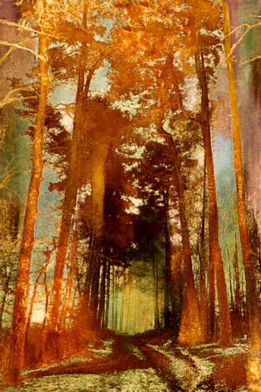 Digitale Kunst mit dem Titel "Autumnal Alchemy" von Susan Maxwell Schmidt, Original-Kunstwerk, Digitale Malerei