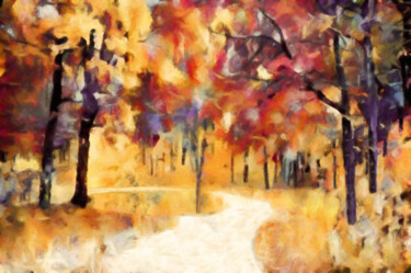 Digital Arts titled "I Dream of Fall" by Susan Maxwell Schmidt, Original Artwork, Digital Painting