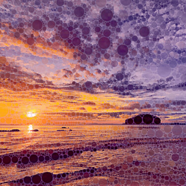 Digitale Kunst mit dem Titel "Mauve Sea" von Susan Maxwell Schmidt, Original-Kunstwerk, Fotomontage