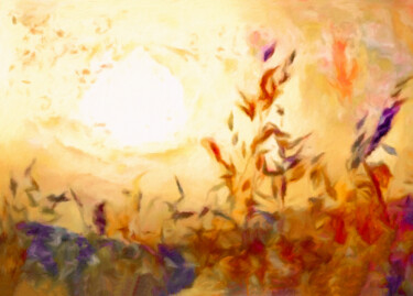 Digital Arts titled "Prairie Grass" by Susan Maxwell Schmidt, Original Artwork, Digital Painting