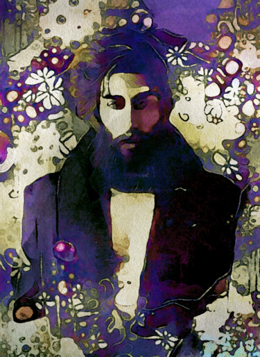 Digital Arts titled "Poetry Man" by Susan Maxwell Schmidt, Original Artwork, Digital Painting