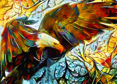 Arte digital titulada "Thunderbird" por Susan Maxwell Schmidt, Obra de arte original, Pintura Digital