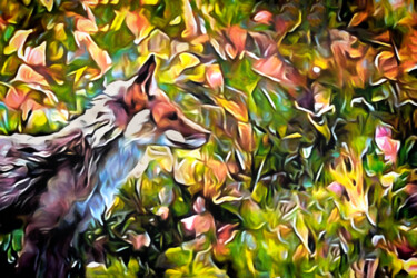 Цифровое искусство под названием "Meadow Fox" - Susan Maxwell Schmidt, Подлинное произведение искусства, Цифровая живопись