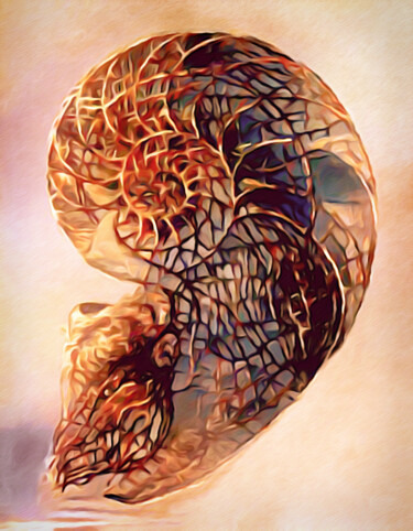 Digitale Kunst mit dem Titel "Steampunk Nautilus" von Susan Maxwell Schmidt, Original-Kunstwerk, Digitale Malerei