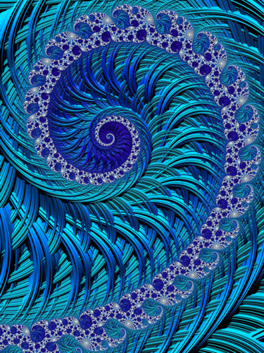 Digital Arts titled "Swirl Pool" by Susan Maxwell Schmidt, Original Artwork, Digital Painting