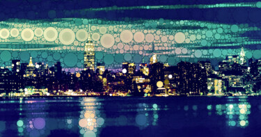 Digital Arts titled "New York City Skyli…" by Susan Maxwell Schmidt, Original Artwork, Digital Painting