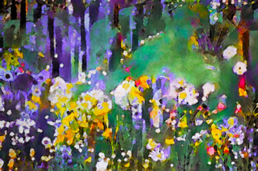 Digital Arts titled "Along the Woodland…" by Susan Maxwell Schmidt, Original Artwork, Digital Painting