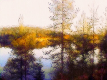 Digital Arts titled "Early Autumn in Fin…" by Susan Maxwell Schmidt, Original Artwork, Digital Painting