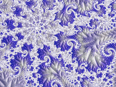 Digitale Kunst getiteld "Fractal Snow" door Susan Maxwell Schmidt, Origineel Kunstwerk, 2D Digital Work