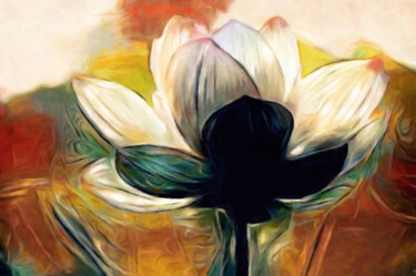 Digital Arts titled "Glow Lily" by Susan Maxwell Schmidt, Original Artwork, Digital Painting