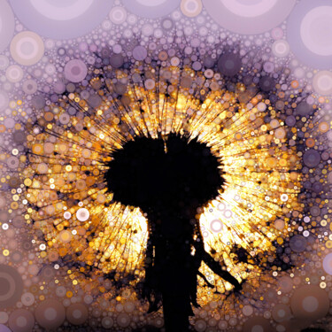 Photography titled "Dandelion Twilight" by Susan Maxwell Schmidt, Original Artwork, Manipulated Photography