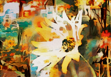 Digitale Kunst mit dem Titel "Daydreaming Daisies" von Susan Maxwell Schmidt, Original-Kunstwerk, Digitale Malerei