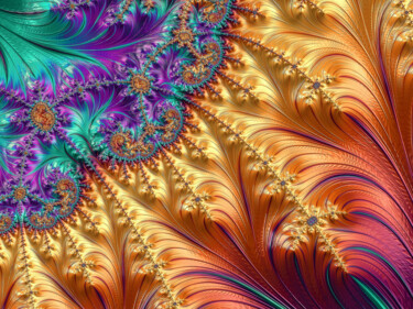 Digital Arts titled "The Maharani's Silks" by Susan Maxwell Schmidt, Original Artwork, Digital Painting