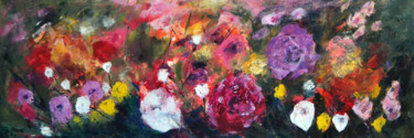 Painting titled "Unruly garden - Ori…" by Susan Monk, Original Artwork, Acrylic