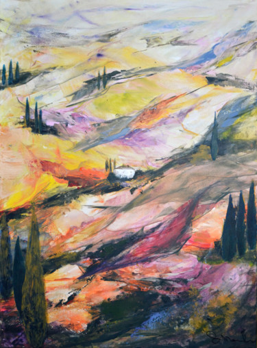 Peinture intitulée "Just Autumn - Origi…" par Susan Monk, Œuvre d'art originale, Acrylique