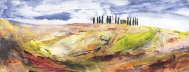Pittura intitolato "Countryside" da Susan Monk, Opera d'arte originale, Acrilico