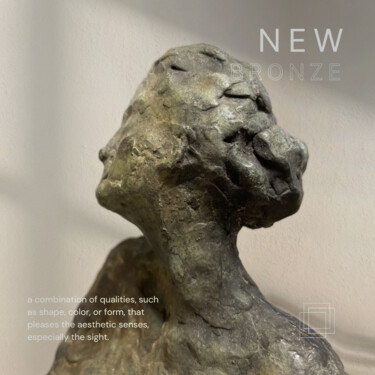 Sculpture intitulée "Bronzen vrouw" par Susan Schoemaker, Œuvre d'art originale, Bronze