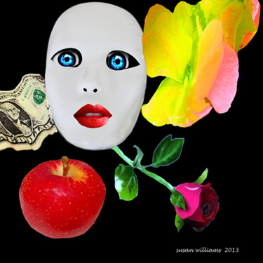 Digital Arts titled "mask3.jpg" by Susan Williams, Original Artwork, Digital Painting