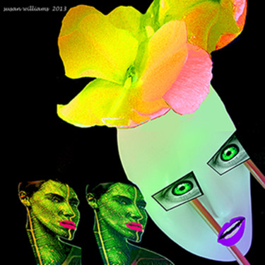 Digital Arts titled "mask6a.jpg" by Susan Williams, Original Artwork, Digital Painting