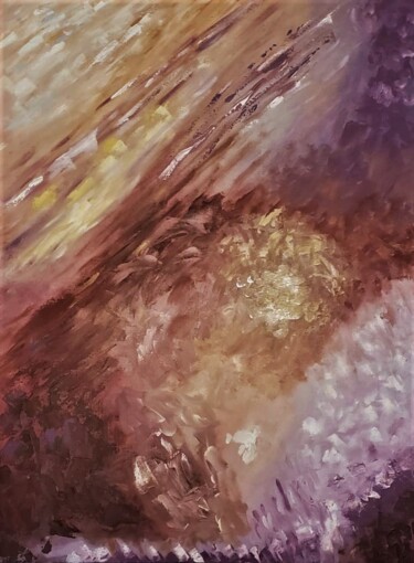 Malerei mit dem Titel "Universo ocre" von Susana Pagano, Original-Kunstwerk, Öl
