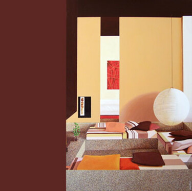 Schilderij getiteld "Living Room" door Susana Ribeiro, Origineel Kunstwerk, Olie