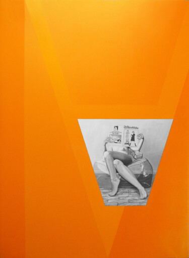 Pittura intitolato "cor de laranja" da Susana Ribeiro, Opera d'arte originale, Acrilico