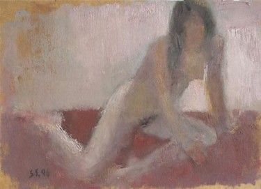 Pintura titulada "Modelo con piernas…" por Susana Saporiti, Obra de arte original, Oleo