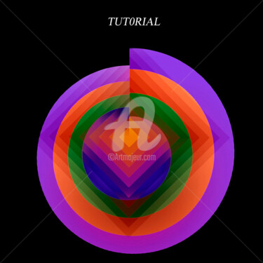 Digitale Kunst mit dem Titel "TUTORIAL" von Susana Wildner Fox, Original-Kunstwerk, Digitale Malerei