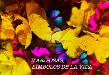 Arte digital titulada "MARIPOSAS SÍMBOLOS…" por Susana Wildner Fox, Obra de arte original, Pintura Digital